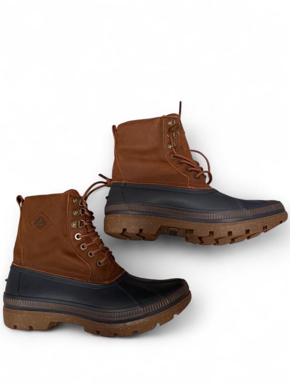Sperry Brown and Black Waterproof Lace-Up Rain & Snow Boots
